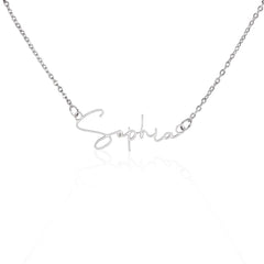 Signature Name Necklace - To The Woman Who Raised Me