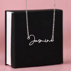 Signature Name Necklace - To The Woman Who Raised Me