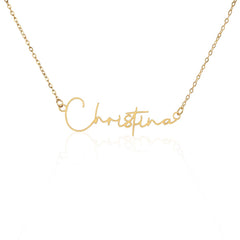 Signature Name Necklace - To The Woman Who Raised Me