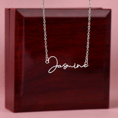 Signature Name Necklace - To The Woman Who Raised Me