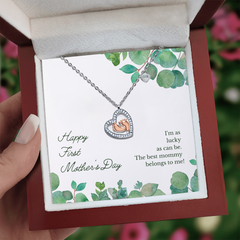 Baby Feet Heart Necklace - First Mother's Day