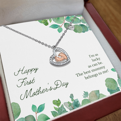 Baby Feet Heart Necklace - First Mother's Day
