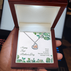 Baby Feet Heart Necklace - First Mother's Day